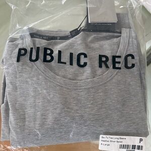 Public Rec Men's Heather Gray Long Sleeve Tee